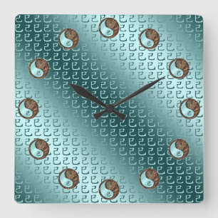 Earth Snake Square Wall Clock
