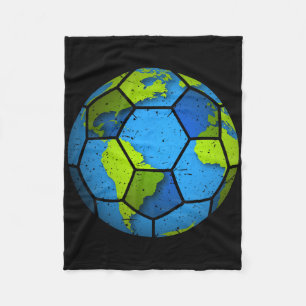 Earth Soccer Ll. Earth Day Favours. Funny Earth Da Fleece Blanket