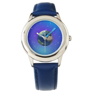 Earth starry sky stylized watch