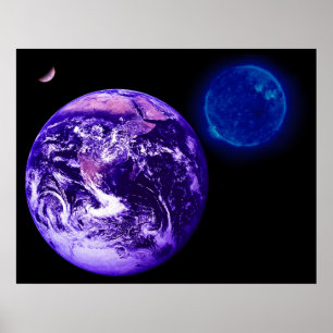 Earth, Sun, Venus Poster