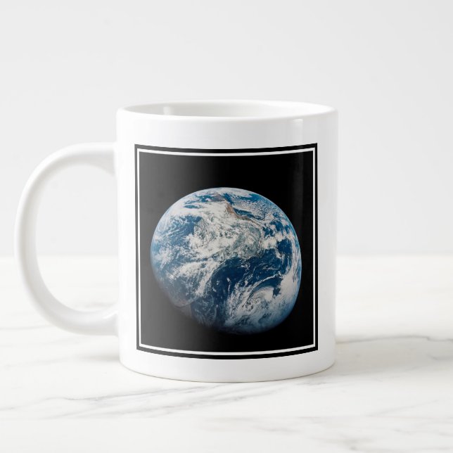 Earth Taken From The Aollo 8 Spacecraft. Large Coffee Mug (Left)