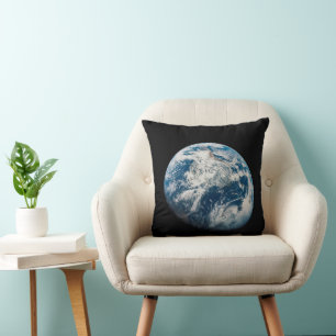 Earth Taken From The Aollo 8 Spacecraft. Throw Pillow