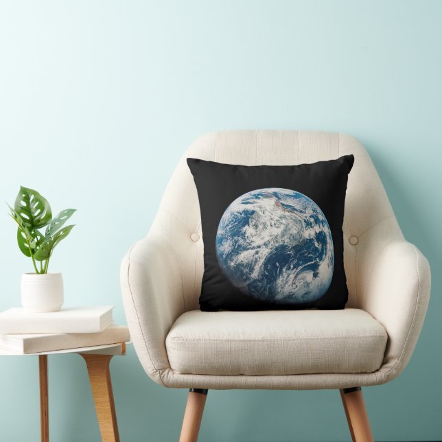 Earth Taken From The Aollo 8 Spacecraft. Throw Pillow (Chair)