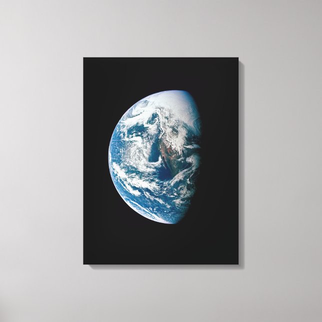 Earth Taken From The Apollo 13 Spacecraft. Canvas Print (Front)