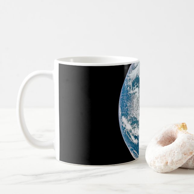 Earth Taken From The Apollo 13 Spacecraft. Coffee Mug (With Donut)