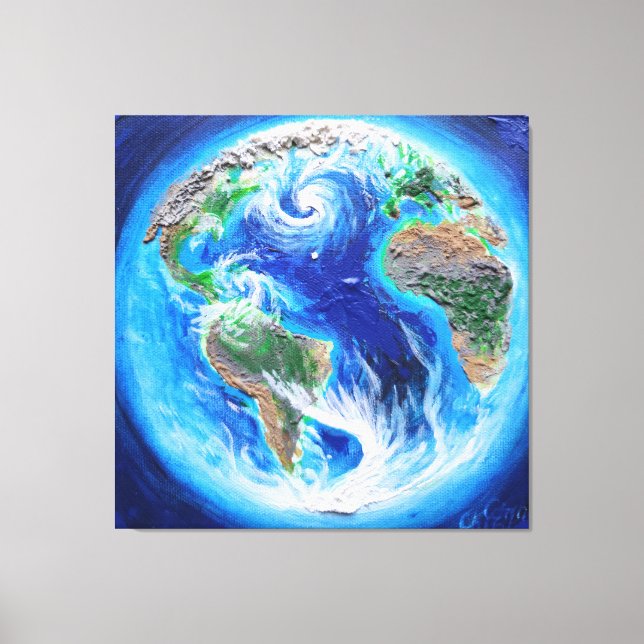 Earth, the blue planet poster canvas print (Front)