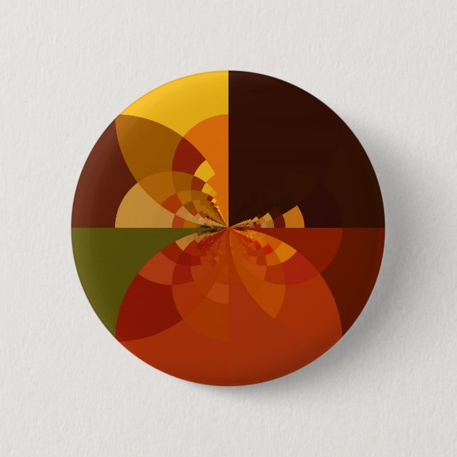 Earth Tone Abstract Colour Art Print Design 2 Inch Round Button (Front)
