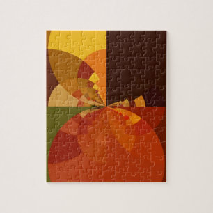 Earth Tone Abstract Colour Art Print Design Jigsaw Puzzle