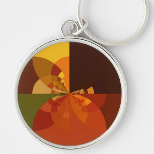 Earth Tone Abstract Colour Art Print Design Keychain