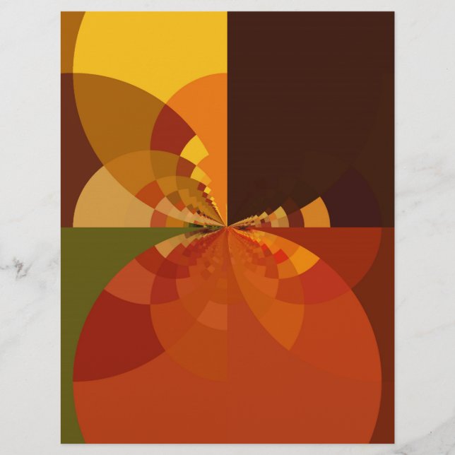 Earth Tone Abstract Colour Art Print Design Letterhead (Front)