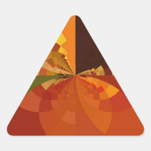 Earth Tone Abstract Colour Art Print Design Triangle Sticker