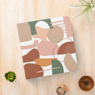 Earth Tone Abstract Pattern Binder
