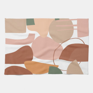 Earth Tone Abstract Pattern Kitchen Towel