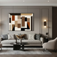 Earth Tone Art Mid-Century Modern