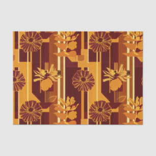 Earth Tone Botanical Floral Pattern Tissue Paper