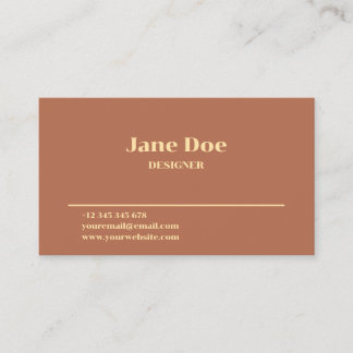 Earth Tone Business Cards: Minimalist Design Card