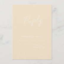 Earth Tone Champagne RSVP Wedding Enclosure