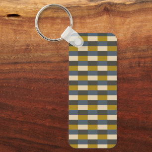 Earth Tone Color Pattern with Ochre Keychain