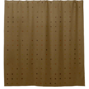 Earth Tone Dots Brown Shower Curtain