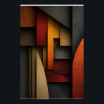 Earth Tone Geometric Layers Abstract Poster<br><div class="desc">Overlapping geometric forms in deep charcoal, terracotta, burnt sienna, golden mustard, and soft ochre create a richly textured abstract composition. Sharp edges and subtle concrete-like grain give the shapes depth and tactile realism, while the warm, earthy palette evokes desert rock, aged architecture, layered emotion, and grounded strength. The design balances...</div>