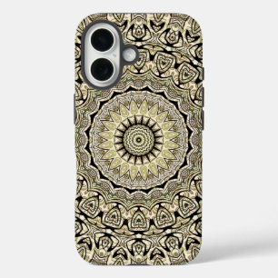 Earth Tone Mandala Intricate Geometric Patterns iPhone 16 Case