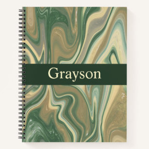 Earth Tone Marble Abstract Notebook