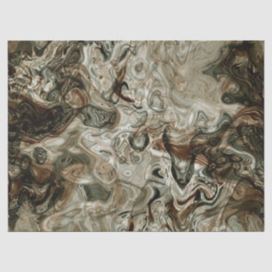 Earth tone marble tissue paper