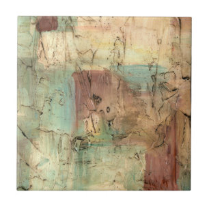 Earth Tone Painting with Cracked Surface Tile