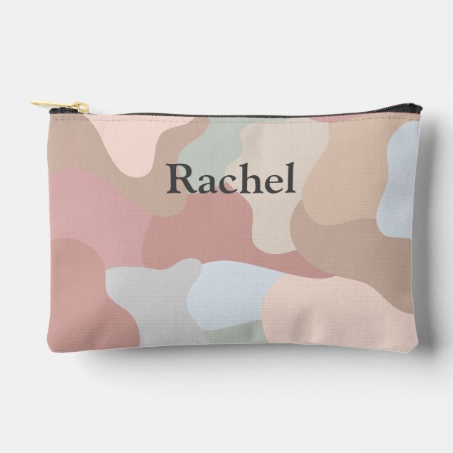 Earth Tone Shapes Accessory Pouch (Front)