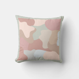 Earth Tone Shapes Throw Pillow