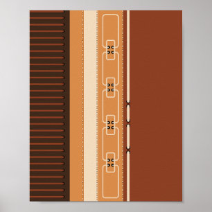Earth Tone Stripes Minimalist Home Decor