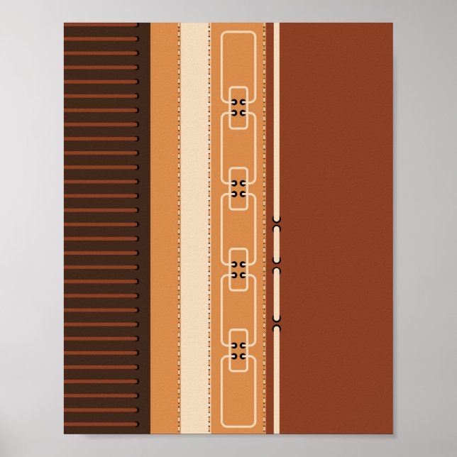 Earth Tone Stripes Minimalist Home Decor (Front)