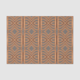 Earth Tone Tribal Ribbon Abstract Pattern Art Tissue Paper