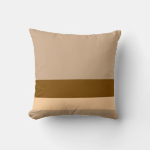 Earth Tone w/ Divider Lines + Any Two Colours Throw Pillow
