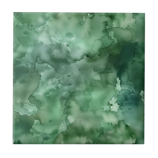 Earth Tone Watercolor Pattern Tile (Front)