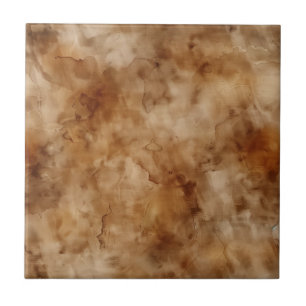 Earth Tone Watercolor Pattern Tile
