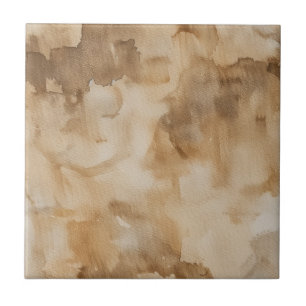 Earth Tone Watercolor Pattern Tile