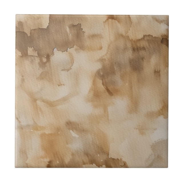 Earth Tone Watercolor Pattern Tile (Front)
