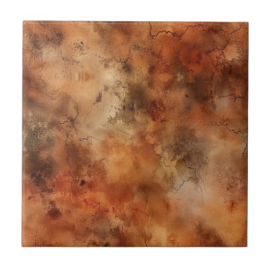 Earth Tone Watercolor Pattern Tile