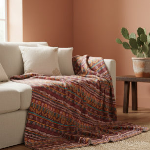 Earth-Toned Blanket, Natural Comfort and Style  Sherpa Blanket