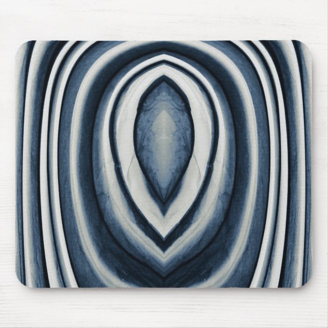 Earth Toned Blue Abstract Pattern Mouse Pad (Front)