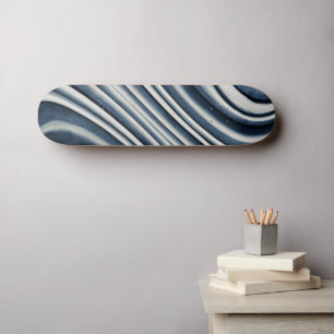 Earth Toned Blue Abstract Pattern Skateboard