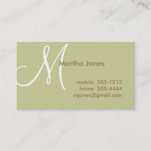 Earth Toned Business Card, Mommy Card (#BUS 006)