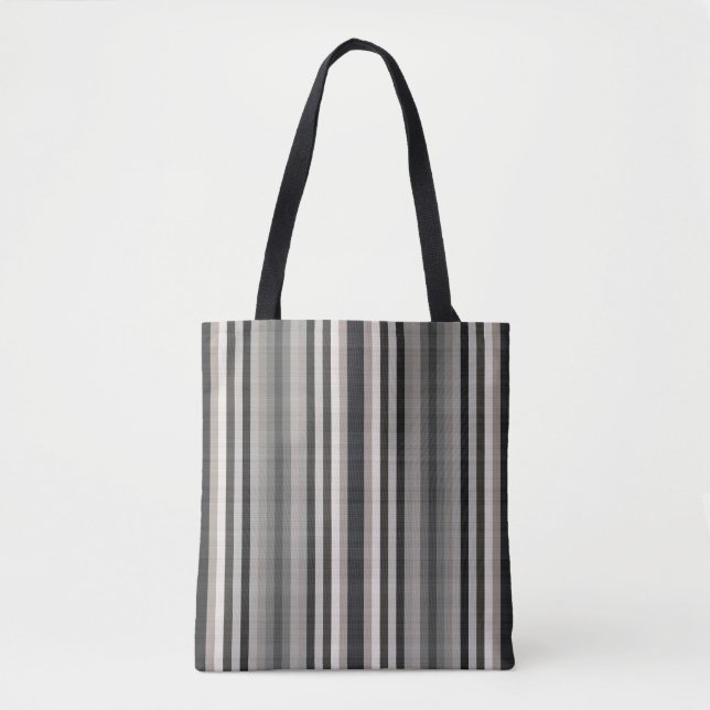 Earth Toned Stripes Tote Bag (Front)