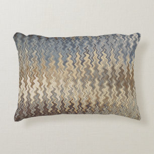 Earth Toned Wavy Pattern Accent Pillow