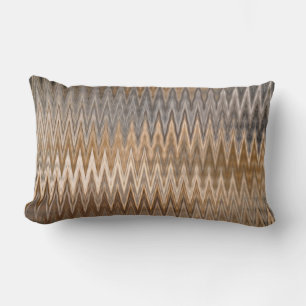 Earth Toned Wavy Pattern Lumbar Pillow