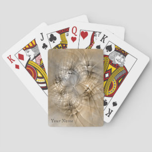 Earth Tones Abstract Modern Fractal Art Name Playing Cards