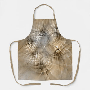 Earth Tones Abstract Modern Fractal Art Texture Apron