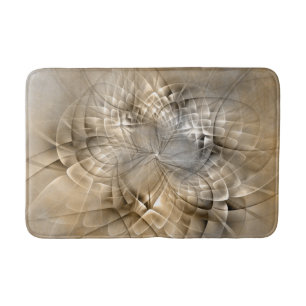 Earth Tones Abstract Modern Fractal Art Texture Bath Mat