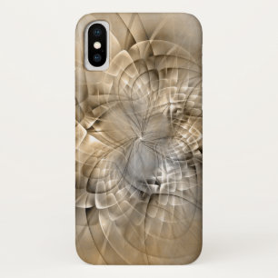 Earth Tones Abstract Modern Fractal Art Texture iPhone X Case